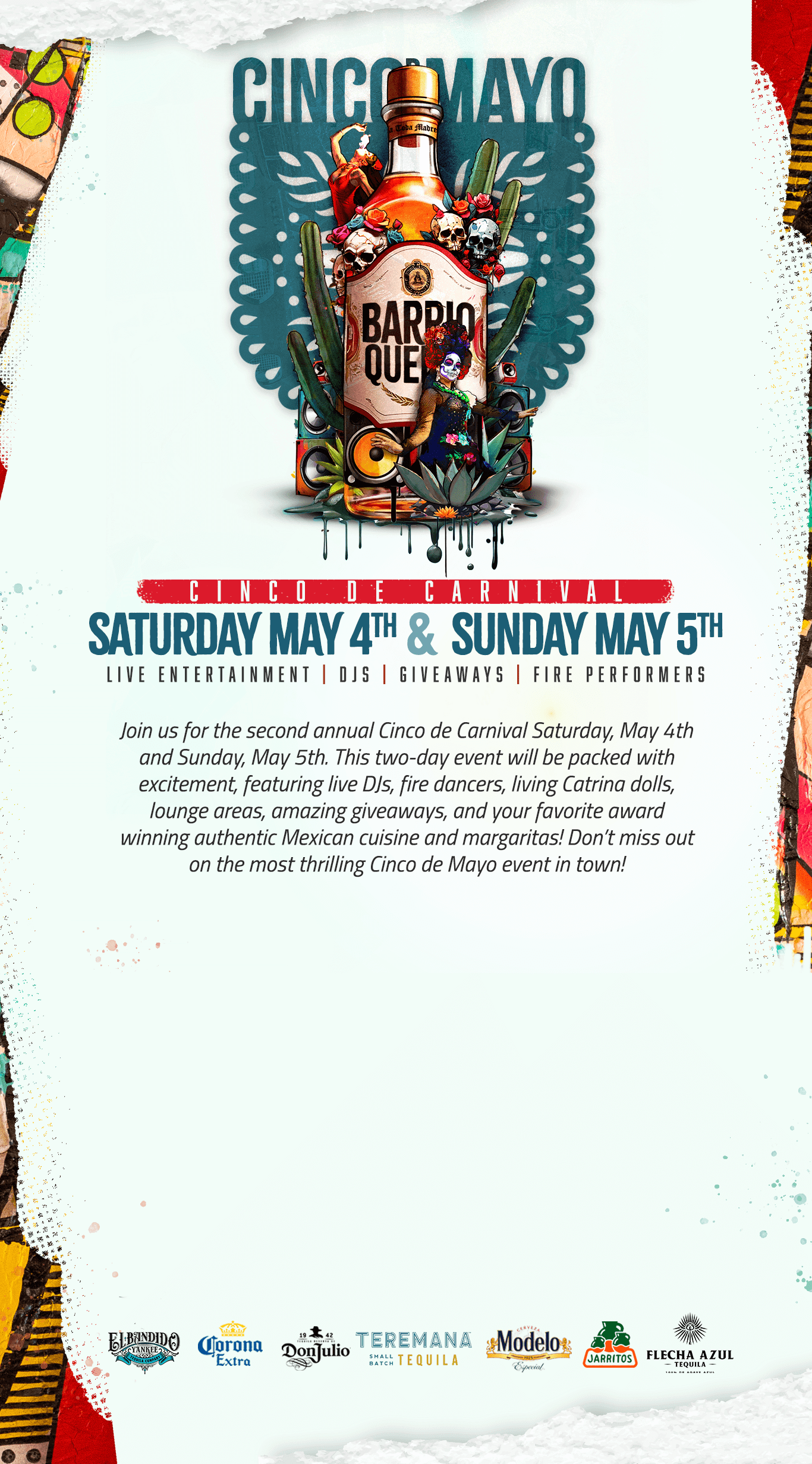 Details about Barrio Queen Cinco de Mayo party on May 4th and 5th.