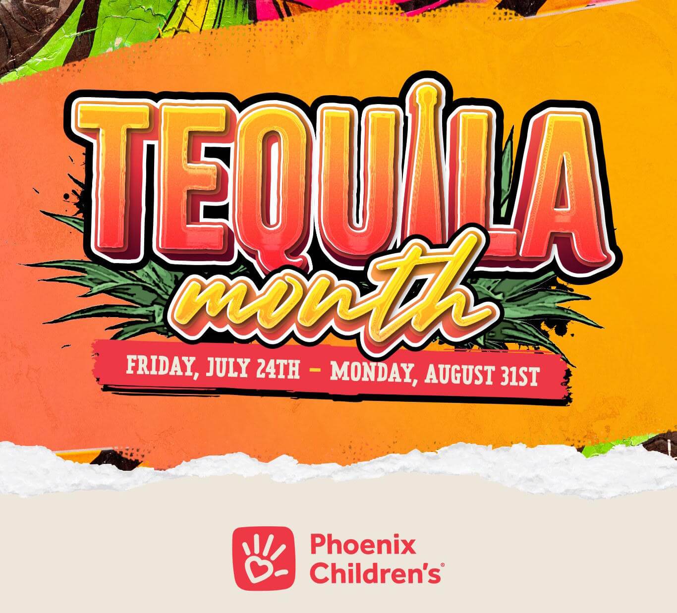 2026-barrio-queen-tequila-month-auction-thank-you-web A banner promoting National Tequila Month, July 24th - August 31st